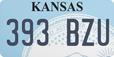 KS license plate 393BZU