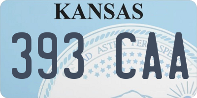 KS license plate 393CAA