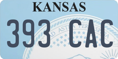 KS license plate 393CAC