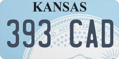 KS license plate 393CAD