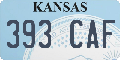 KS license plate 393CAF