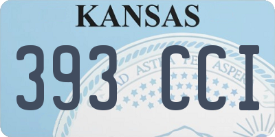 KS license plate 393CCI