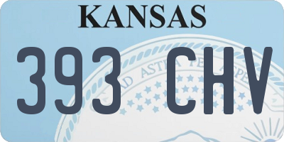 KS license plate 393CHV