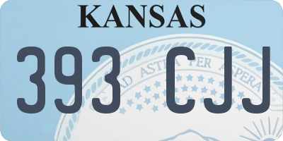 KS license plate 393CJJ