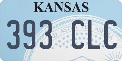 KS license plate 393CLC