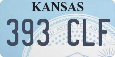 KS license plate 393CLF