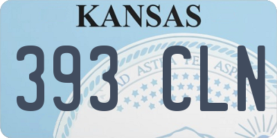 KS license plate 393CLN