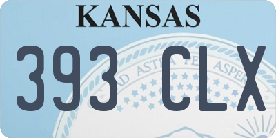 KS license plate 393CLX