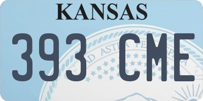 KS license plate 393CME