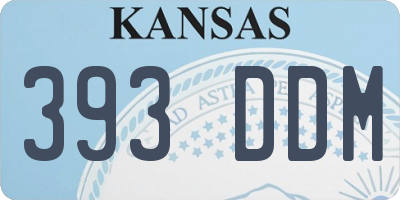 KS license plate 393DDM