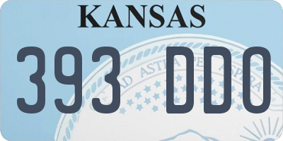 KS license plate 393DDO