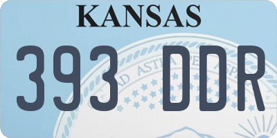 KS license plate 393DDR