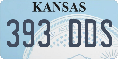 KS license plate 393DDS