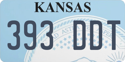 KS license plate 393DDT