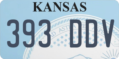 KS license plate 393DDV