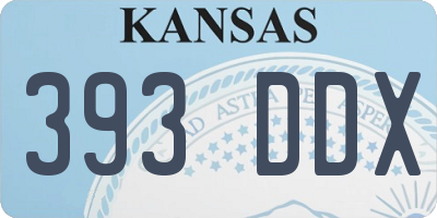 KS license plate 393DDX