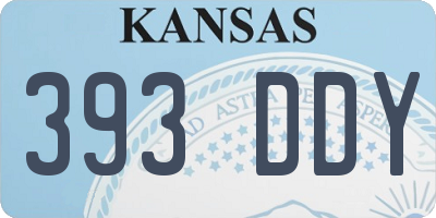 KS license plate 393DDY