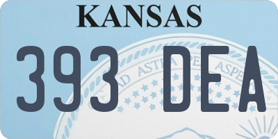 KS license plate 393DEA
