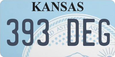 KS license plate 393DEG