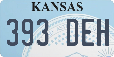 KS license plate 393DEH