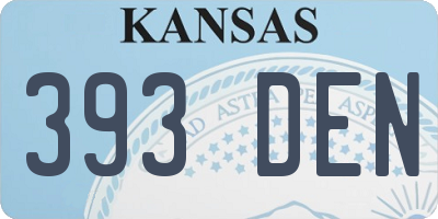 KS license plate 393DEN