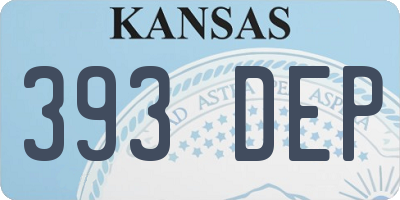 KS license plate 393DEP