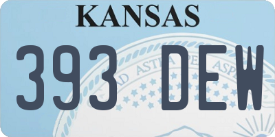 KS license plate 393DEW
