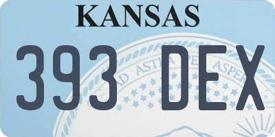 KS license plate 393DEX