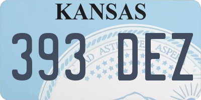 KS license plate 393DEZ