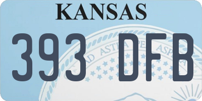 KS license plate 393DFB