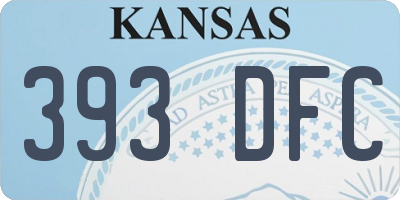 KS license plate 393DFC