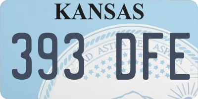 KS license plate 393DFE