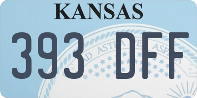KS license plate 393DFF