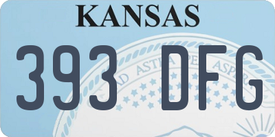 KS license plate 393DFG