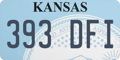 KS license plate 393DFI