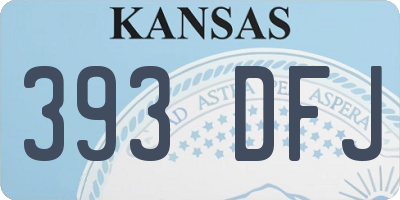 KS license plate 393DFJ