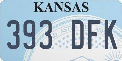 KS license plate 393DFK