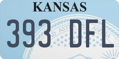 KS license plate 393DFL