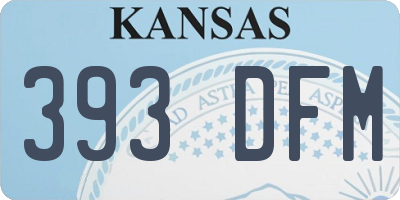 KS license plate 393DFM