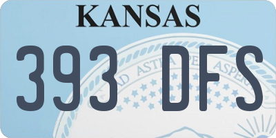 KS license plate 393DFS