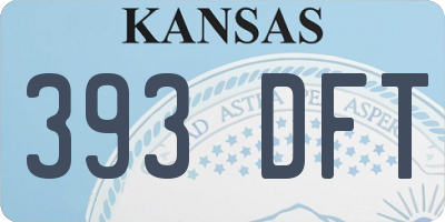 KS license plate 393DFT
