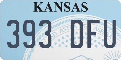 KS license plate 393DFU
