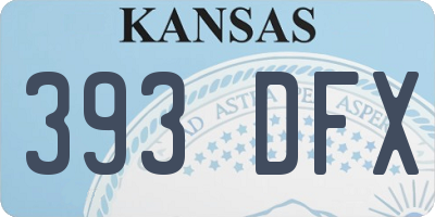 KS license plate 393DFX