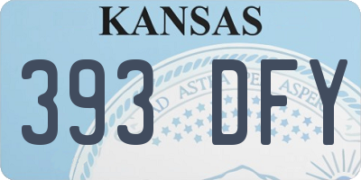 KS license plate 393DFY