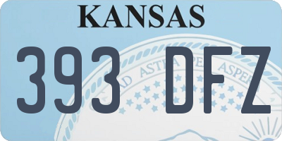 KS license plate 393DFZ