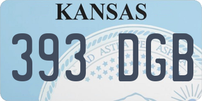 KS license plate 393DGB