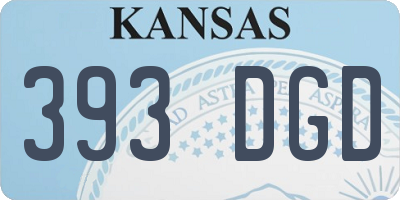 KS license plate 393DGD