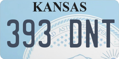 KS license plate 393DNT
