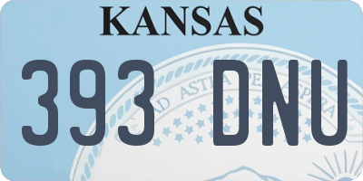 KS license plate 393DNU
