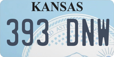 KS license plate 393DNW